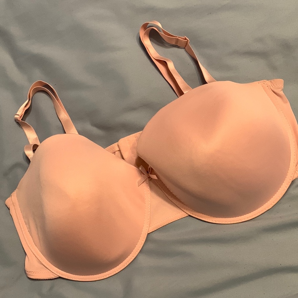 Dreamwear pink adjustable bra 42DD (strapless, standard or cross back)